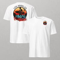 Image 1 of Los Angeles California Surfer Sunset" Unisex T-Shirt for Adults