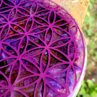 Image 2 of Purple Ink-Pushed Crystal Grid