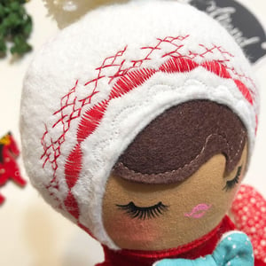 Image of Red Velvet Classic Holiday Doll