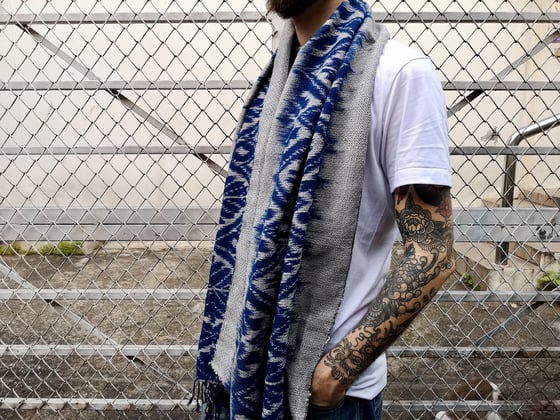 Image of 100% natural indigo scarf / ANONG