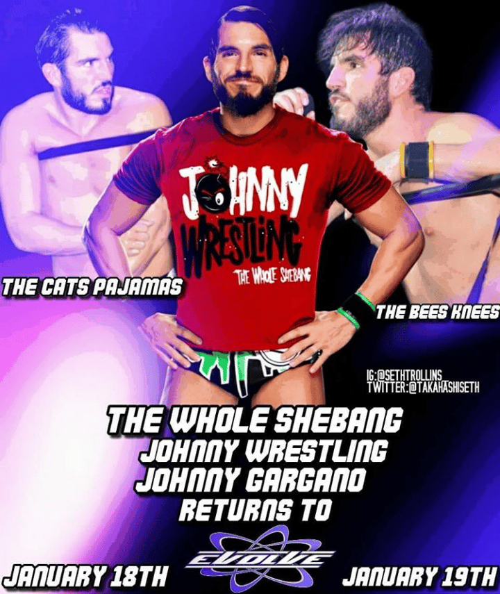 Image of Johnny Gargano Returns to Evolve Wrestling Custom Poster