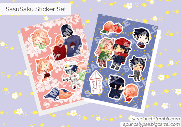 Image of SasuSaku Sticker set