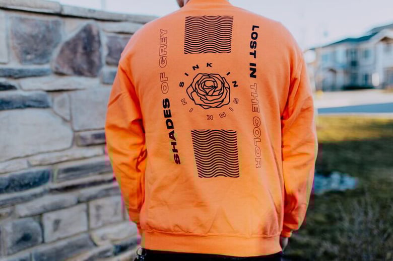 Image of Orange Flower Crewneck