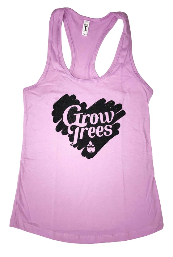 Image of Grow Trees Women's Tank Top (Lavender with Black Heart)