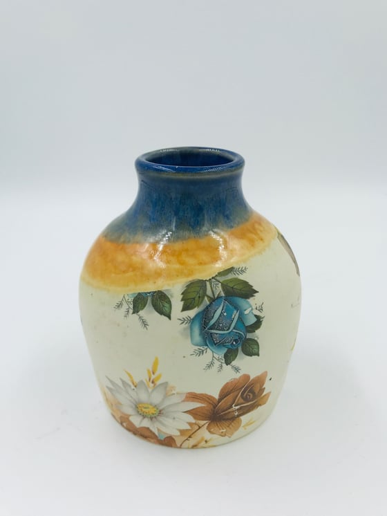Image of Blue and Yellow Mini Vase