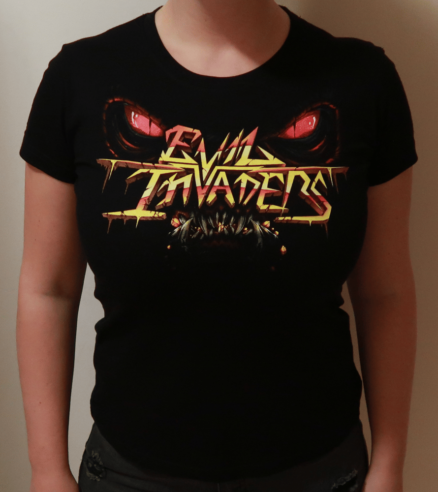 Image of Girlie - Evil Invaders Logo shirt