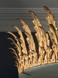 Image 1 of 25" Gilt Neoclassical Crown Light, 1940s
