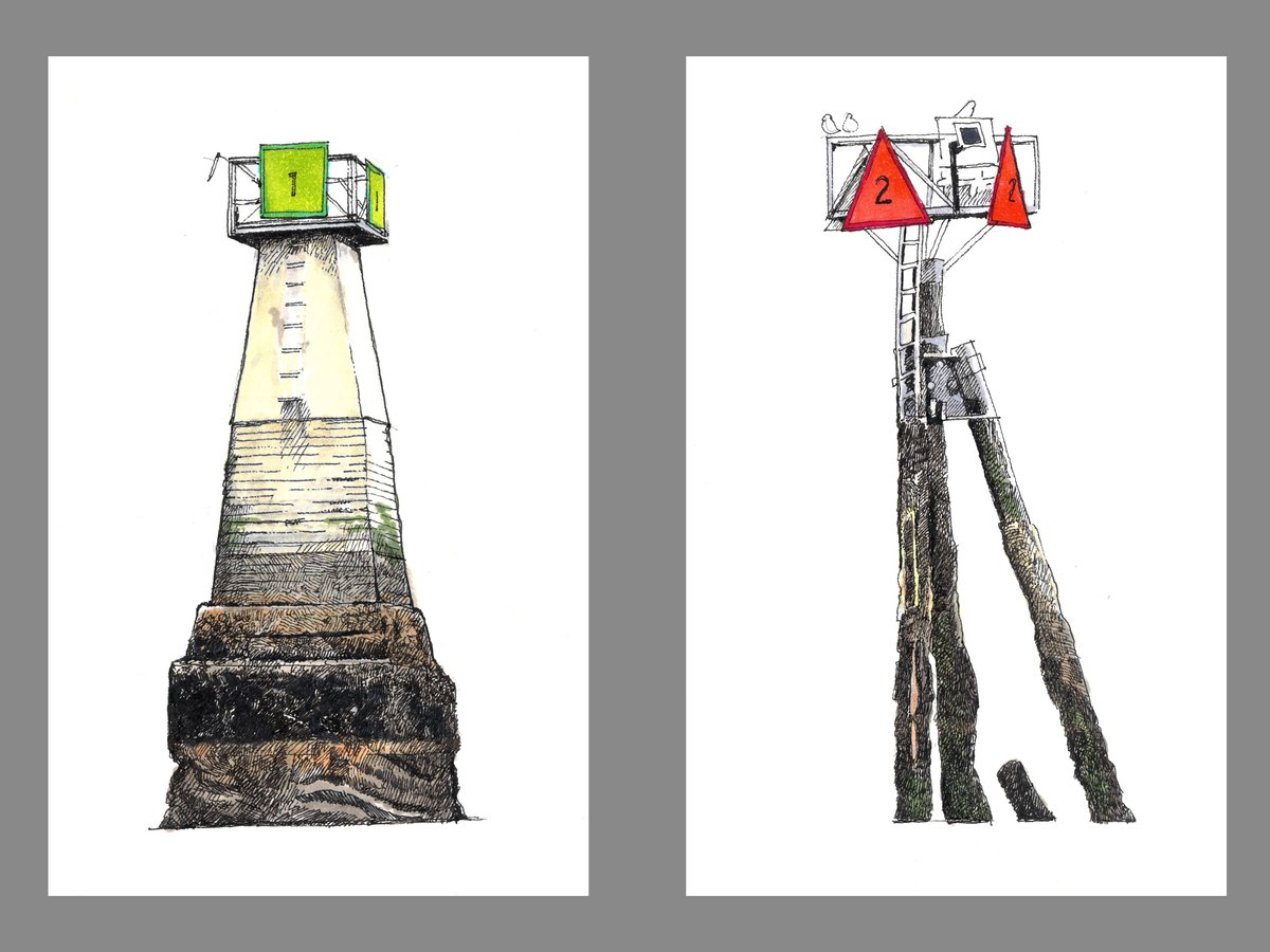 Wrangell Narrows Markers No. 1 and No. 2 8.5" X 11"