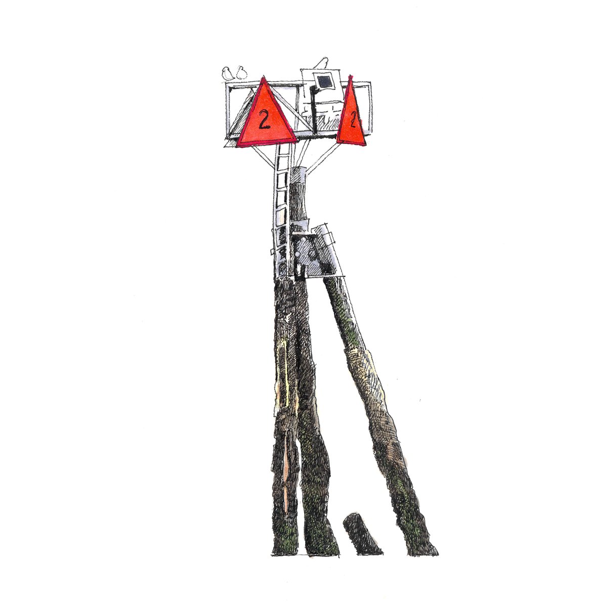 Wrangell Narrows Markers No. 1 and No. 2 8.5" X 11"
