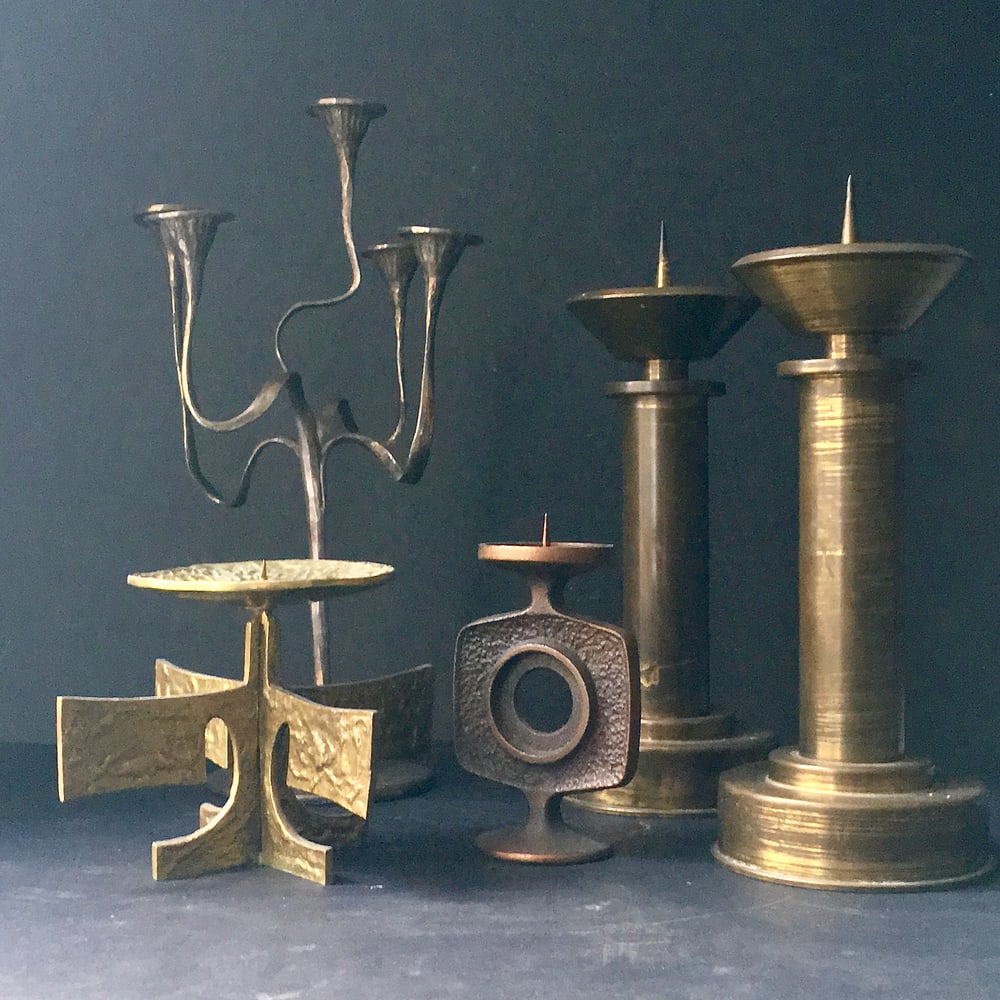 Image of Pair of Art Deco Candlesticks