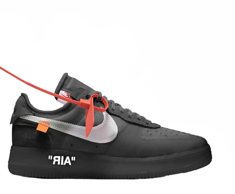 Image of NIKE X OFF WHITE AIR FORCE 1 LOW BLACK WHITE AO4606-001 