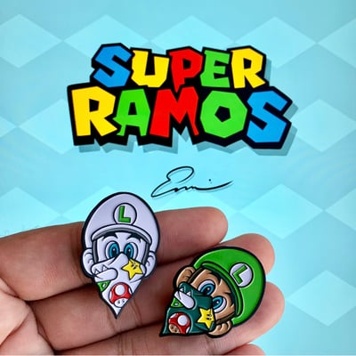 Image of Luigi pin (2 pack)