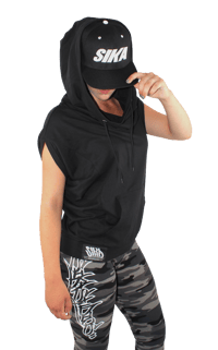 Image 1 of GAL SLEEVELESS HOODIE (extra big hood)