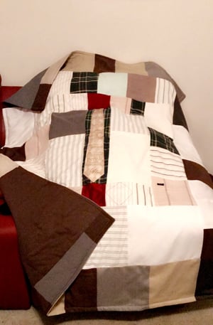 Image of Queen Size Bed Topper Memory Quilt/Blanket