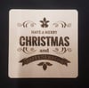 Merry Christmas Coaster Mat Stocking Filler 