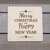 Image 1 of Merry Christmas Coaster Drinks Mat stocking Filler