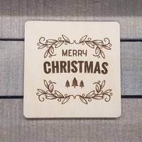 Image 1 of Merry Christmas Coaster Drinks Mat