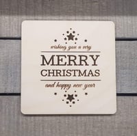 Image 1 of Merry Christmas Coaster Drinks stocking Filler
