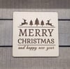 Merry Christmas Beer / Drinks Mat Coaster