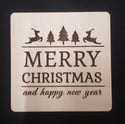 Merry Christmas Beer / Drinks Mat Coaster