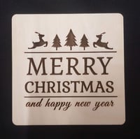 Image 2 of Merry Christmas Beer / Drinks Mat Coaster