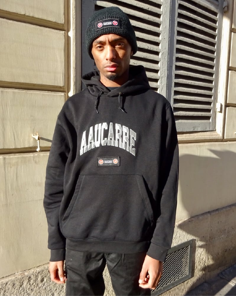 Image of Hoodie "University Reflective Black"