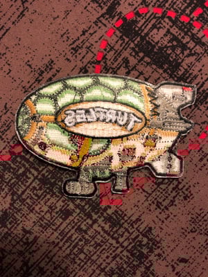 Image of 4” Turtle Blimp Iron On Patch