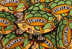 Image of 4” Turtle Blimp Iron On Patch