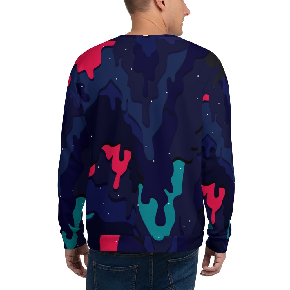 Image of "Melting Camo" All over Print Crewneck Sweatshirt