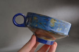 Image of Dottie Shaving Bowl Made To Order Starry Night Chawan Dottie Shaving Bowl by Symmetrical Pottery