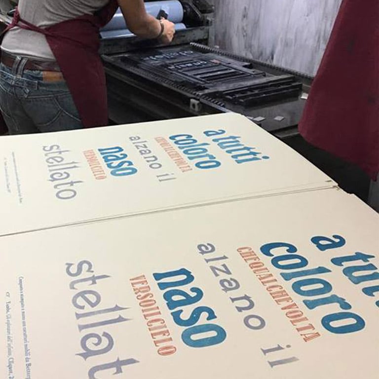 Image of Poster "Cielo stellato" Betterpress Lab - Composto a mano