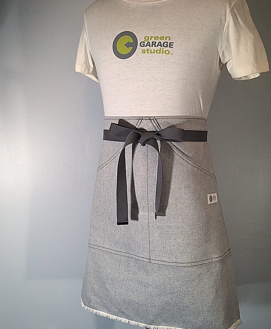 Women’s Waist Apron | ELAN | USA Cone Mills Reverse Grey Raw Denim Handmade Apron