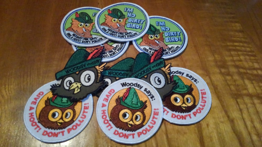 Image of Woodsy Owl embroidered patches 
