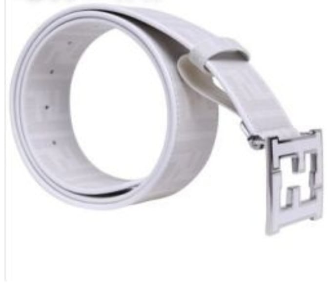 Image of WHITE FENDI BELT