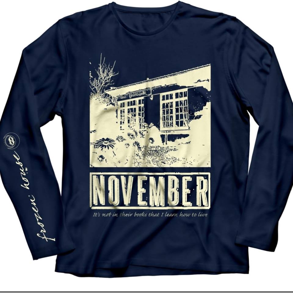 Image of LONG SLEEVE "Frozen House" Navy (pre order)