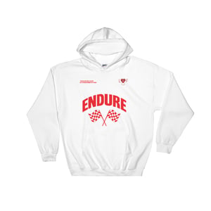 Image of White and red Endure Hoodie (Endure Collection)
