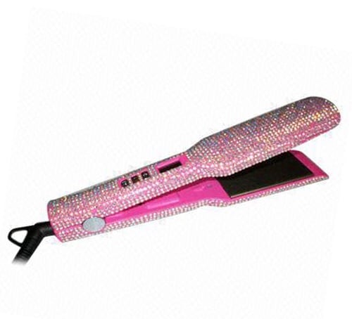 Image of Pink Crystal Hair Flat Iron