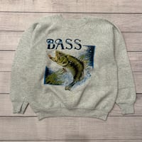 Image 1 of Vintage Grey bass Crewneck - M