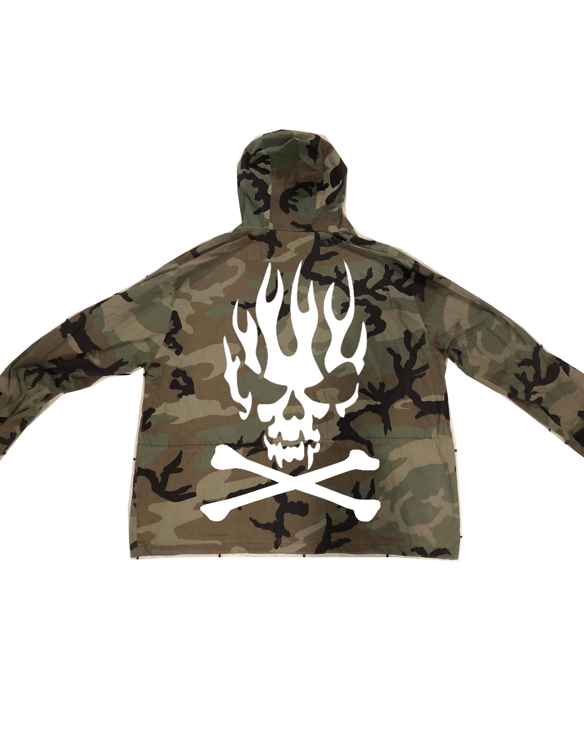 HEAVY CANVAS EMBROIDERED ARMY HOODIE | LUCID 777