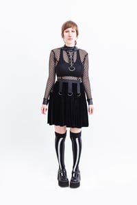 Image 2 of Black Velvet D Ring Skater Skirt