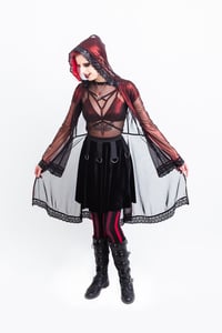 Image 4 of Black Velvet D Ring Skater Skirt