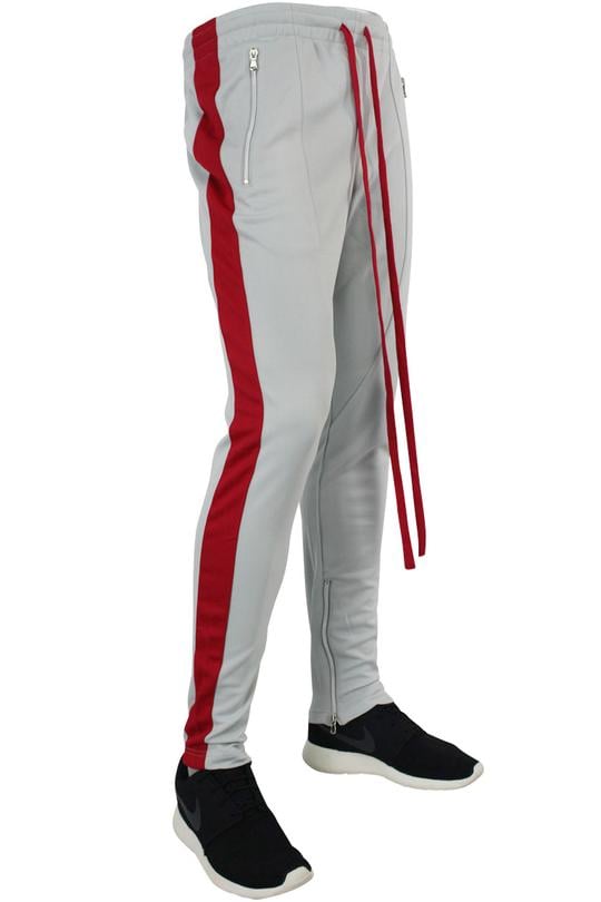 side stripe zip pocket track pants