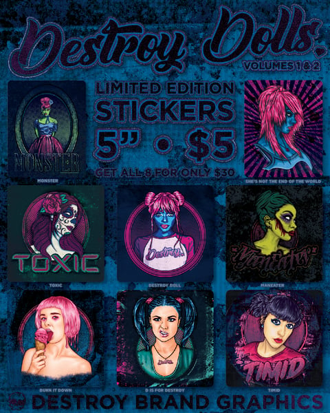 Image of Destroy Dolls Stickers