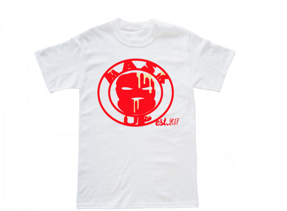 Image of Mask up red-drip tee