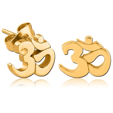 Image of OM Good Karma Stud Earrings