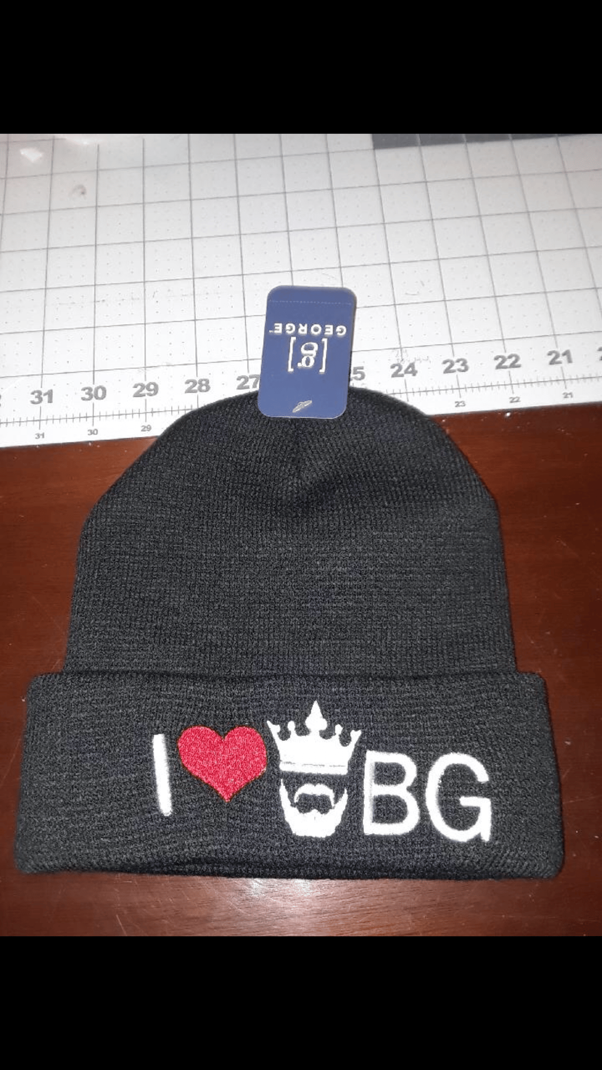 Image of I LOVE BG beanie