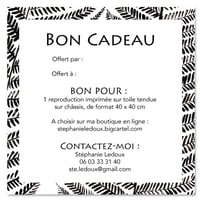 Bon cadeau -  "Repro sur toile 40x40 cm"