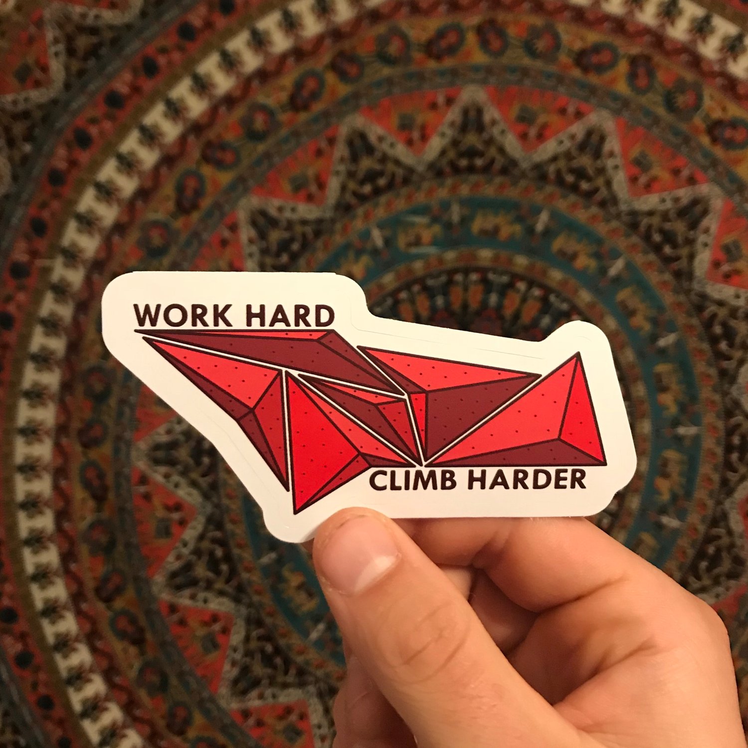Image of Work Hard Climb Harder Sticker