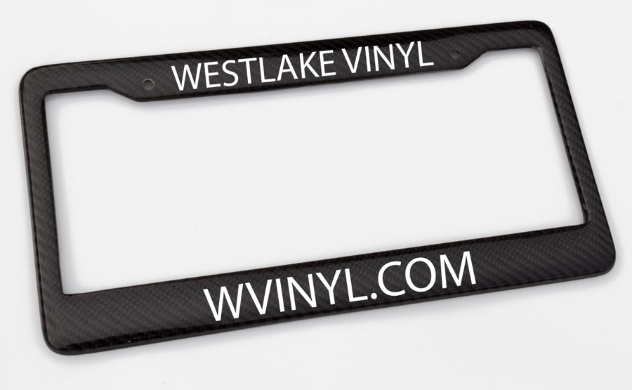 Image of 100% Carbon Fiber Personalized License Plate Frame