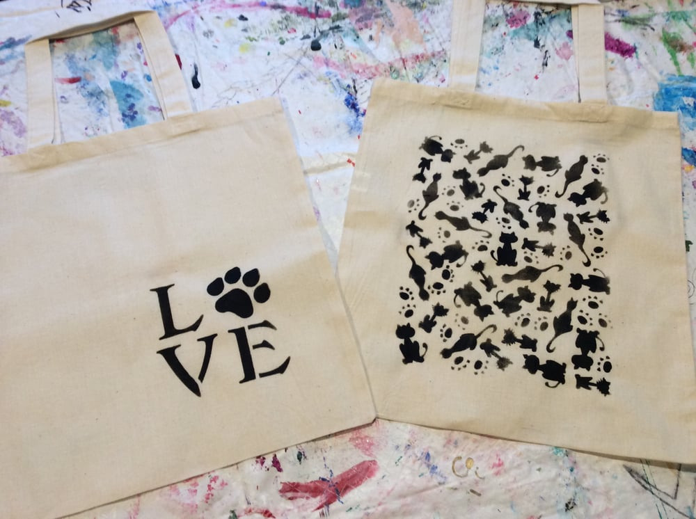 Image of Hand stenciled Tote bags